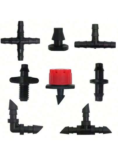 Plastic Prickly Connector Irrigation Accessories, Drip Irrigation Prickly Connector Pipeline Accessories, Suitable For Flower Pots, Gardens, Lawns