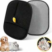 1 PC \ 2PCS Electrostatic Pet Hair Removal Gloves, Dual-Sided Hair Removal Brush, Pet Cat Hair Removal Brush, Suitable For Carpets, Bedding, And Clothing. - Black - View 3