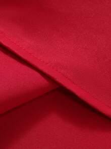 Manfinity Mode Chemise à manches longues décontracté pour hommes grande taille avec bordure contrastée, boutons, convient pour les déplacements, automne - Rouge - Voir 6