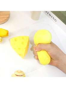 Realistic Fake Food Squishies, Soft Cheese Stress Relief Toys, Slow Rebound Anti-Stress For Party Favors - 彩色 - 查看 6