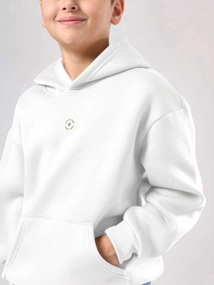 Hoodie And Sweatpants Coordinated Set With Emblem