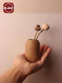 1 件日式简约木制花瓶，家居客厅办公室书桌装饰艺术花瓶摆件 - 彩色 - 查看 6