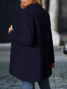 EMERY ROSE 女士厚翻领中长休闲外套，长袖秋冬