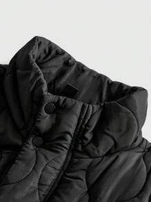 ROMWE MEN Casual 男士绗缝拉链休闲背心，秋冬 - 灰色 - 查看 4