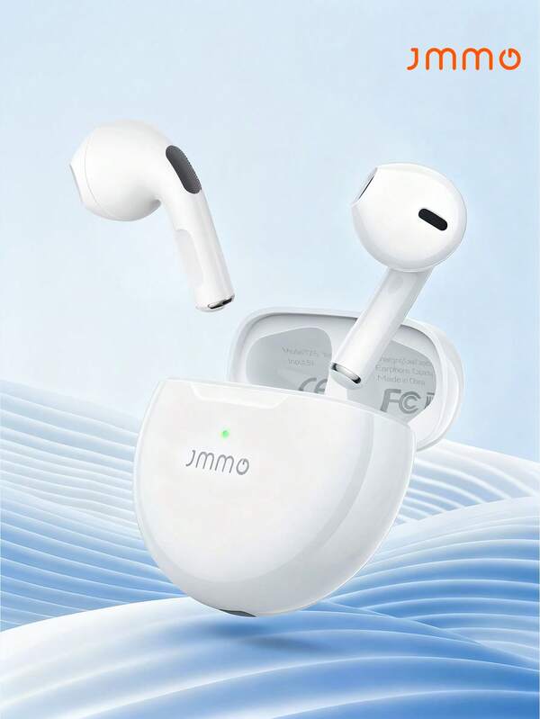 JMMO Auriculares inalámbricos con sonido premium, emparejamiento automático 5.3, audífonos inalámbricos con micrófono compatibles con compatible con iPhone y Android, con 14 horas de duración de reproducción, resistentes al agua IPX4, ideales como regalo de Navidad, Día de San Valentín u otras ocasiones, artículo esencial para acampada, vacaciones y talla grande.