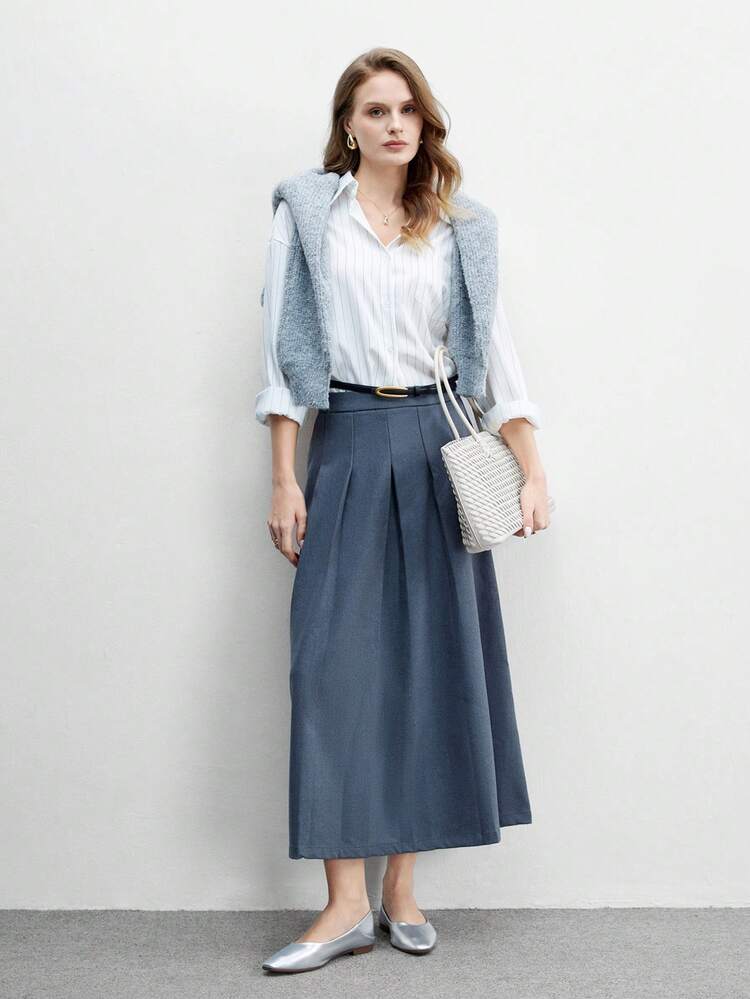 CUCCOO BIZCHIC Women's Silver Square Toe Comfortable Soft Bottom Casual Commuting Versatile Flat Shoes