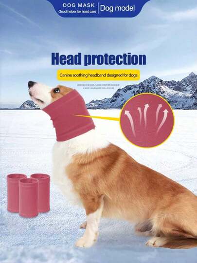 Dog Noise-Canceling Ear Muffs For Anxiety Relief – Calming Ear Covers For Dogs & Cats – Noise Reduction Snood For Grooming, Bathing, Fireworks & Thunder – Soft Warm Ear Protection For Small Medium Large Pets – Anti-Anxiety Hood For Travel & Vet Visits