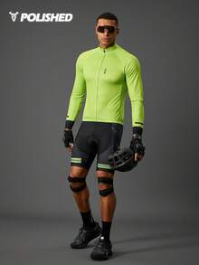 Manfinity Sport Polished Men's Letter Print Elastic Waist Casual Cycling Shorts