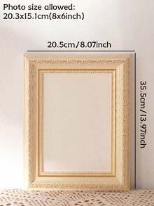 Cirelle 1PC Golden Nordic Photo Frame, Scandinavian Wooden Decorations, Luxurious Gold Border, Christmas And Housewarming Gift 5-Inch, 8-Inch, A4 Size Color Photo Frame, Suitable For Living Room And Bedroom - Multicolor - View 13