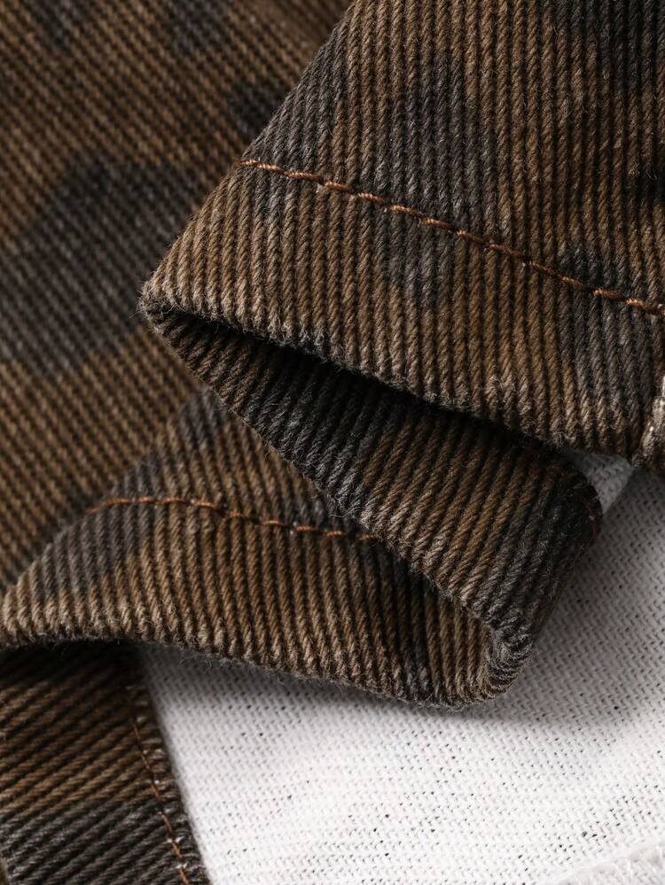 Women's Summer Low Waist Super Short Leopard Print Casual Denim Mini Skirt