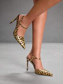 CUCCOO SZL Women's Gold Snake Skin Metallic Fashionable Sexy Nightclub Elegant Pointed Toe Stiletto High Heels - Brown - View 9