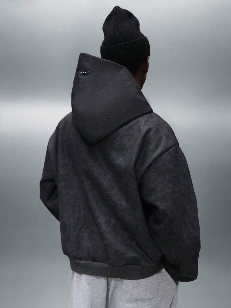 PLAYBOY X SUMWON Washed Effect Overhead Hoodie With Drawstring