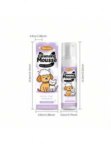 1 pieza Espuma limpiadora sin enjuague para mascotas, Body y pelaje de gatos y perros, desodorización y limpieza, espuma de lavado conveniente sin agua - Multicolor - Ver 2
