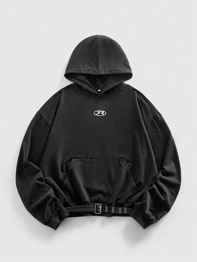 Street Life بلوزة هودي كاجوال مغسولة للرجال، خريفية