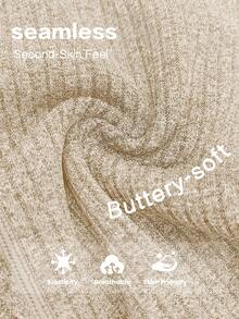 Dewbera 女士纯色高腰休闲无缝瑜伽紧身裤