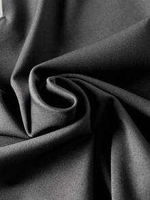 两件套少女套装，Polo领半拉链长袖T恤和松紧腰宽松阔腿休闲裤，秋季款 - 深灰色 - 查看 6