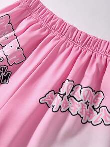 2pcs/Set Teen Boys Casual Street Punk Gothic Graphic Print Six-Seven Hoodie And Sweatpants Set, Autumn/Winter/Spring - Multicolor - View 5