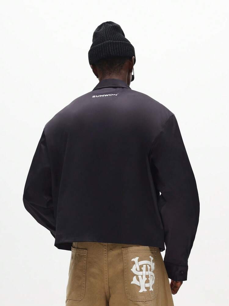 Cross Graphic Long Sleeve Button Down Shirt