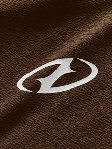 AXEPEAK Men's Knit Casual Loose Fit Short Sleeve T-Shirt - Brown - View 5