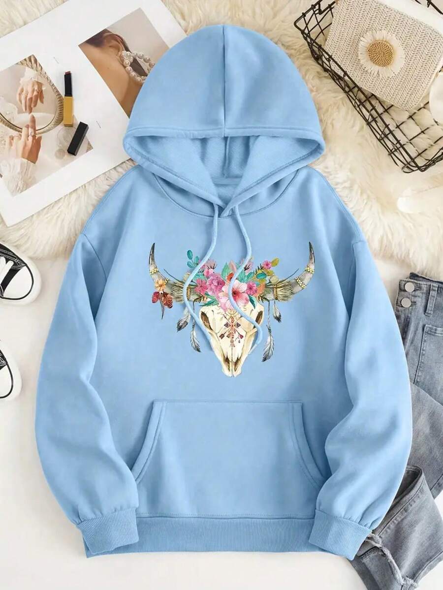 Women Sweatshirts - Blue - View 1