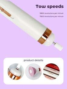 JMMO 1pc Rechargeble 5 In 1 Home Electric Nail Polisher Pen Rechargeable Portable NailGrinder Low Noise Professional Manicure Pedicure Set