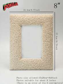 Plush Photo Frame - A Square Photo Frame Made Of Comfortable Fabric. This Frame Is Suitable For Elegant Home Decoration When Hung On The Wall Or Placed On The Table, And Is Also Suitable For Displaying Wedding Or Family Photos. It Can Also Be Given As A Christmas/Birthday Gift. - Multicolor - View 12