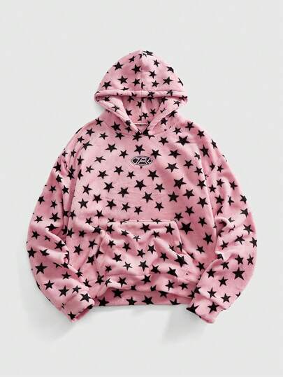 Street Life Men's Casual Star Print Hoodie Sweatshirt, Autumn/Winter