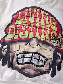 2pcs/Set Teen Boys Casual Street Punk Gothic Graphic Print Six-Seven Hoodie And Sweatpants Set, Autumn/Winter/Spring - Multicolor - View 3