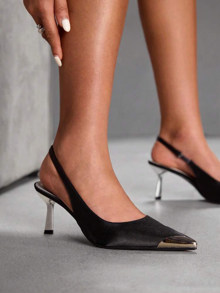 CUCCOO SZL Women's Pointed Toe Stiletto High Heel Slip-On Pumps