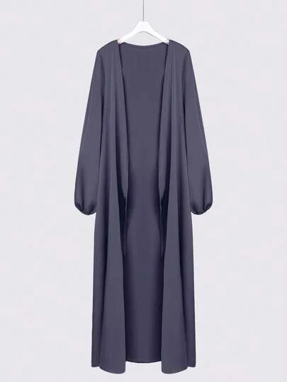 Al Najma 女士纯色灯笼袖阿拉伯风格外套，休闲长袍，适合日常休闲/家居服