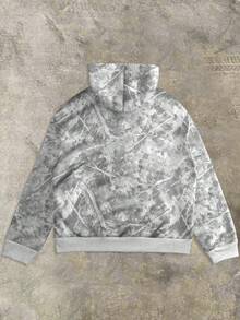 Manfinity Dauomo Áo hoodie dài tay có khóa kéo họa tiết cành cây thời trang thu đông dành cho nam - Nhiều màu - Xem 2