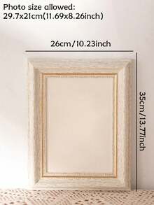 Cirelle 1PC Golden Nordic Photo Frame, Scandinavian Wooden Decorations, Luxurious Gold Border, Christmas And Housewarming Gift 5-Inch, 8-Inch, A4 Size Color Photo Frame, Suitable For Living Room And Bedroom - Multicolor - View 17