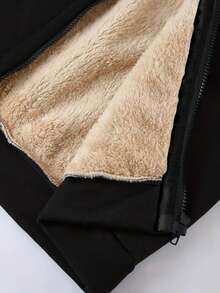 INAWLY Zipper-Front Hooded Fleece Sweatshirt,Long Sleeve Tops Graduation,Back To School Outfits,Graduation,Teacher Outfits For Women,Back To School Pullover Fall Outfit - Black - View 5