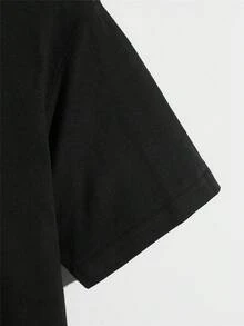 Coolqubz Teenage Boys' Street Dark Cross Graphic Casual Crew Neck Short Sleeve T-Shirt - Black - View 3