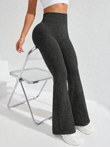 Easithlete 女式宽腰喇叭腿运动紧身裤瑜伽裤