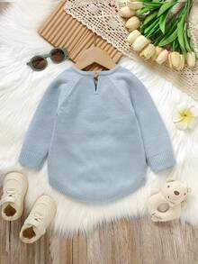 SHEIN 1pc Baby Boys Blue , Cute Puppy Jacquard Pattern, Round Neck Long Sleeve Bodysuit Baby Boy Jumper Knitted Baby Boy Blue Outfit Longsleeve New Born Baby Boy Clothes Winter Baby Bear Clothes Baby Sweater Romper Neutral Baby Clothes Unisex 2026 Baby Boy Knitted Romper Baby Boy Sweater Romper Fall Baby Boy Sweater Baby Casual Romper New Born Baby Accessories Neutral Baby Clothes Unisex Baby Boy Knit Romper Baby Knit Jumpsuit