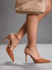 CUCCOO SZL Women's Elegant Pointed Toe Pumps For Commuting - Camel - View 9