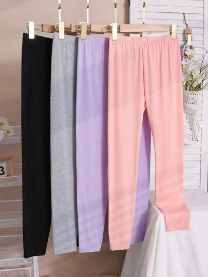 Sparklyn 女童休闲百搭修身打底裤，松紧腰带，适合秋季户外散步、购物、通勤，可搭配外套、夹克、羽绒服、裙子