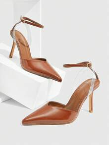 CUCCOO SZL Women's Elegant Pointed Toe Pumps For Commuting - Camel - View 2