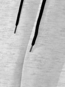 Manfinity Homme 男士休闲字母印花套头衫卫衣和运动裤两件套，春秋季休闲两件套，男士运动服套装，男士两件套运动服，男士慢跑套装 - 灰色 - 查看 3