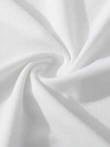 INAWLY 加大码猫咪印花圆领短袖T恤女款图案T恤上衣 - 白色 - 查看 3