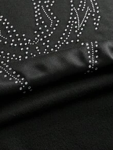 AXEPEAK Plus Size Men's Round Neck Pullover Sweatshirt With Rhinestone Spider Pattern, Suitable For Autumn And Winter, Long Sleeve Top - Black - View 6