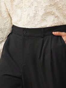 EASEVO 大码男士休闲商务百搭裤 - 黑色 - 查看 6