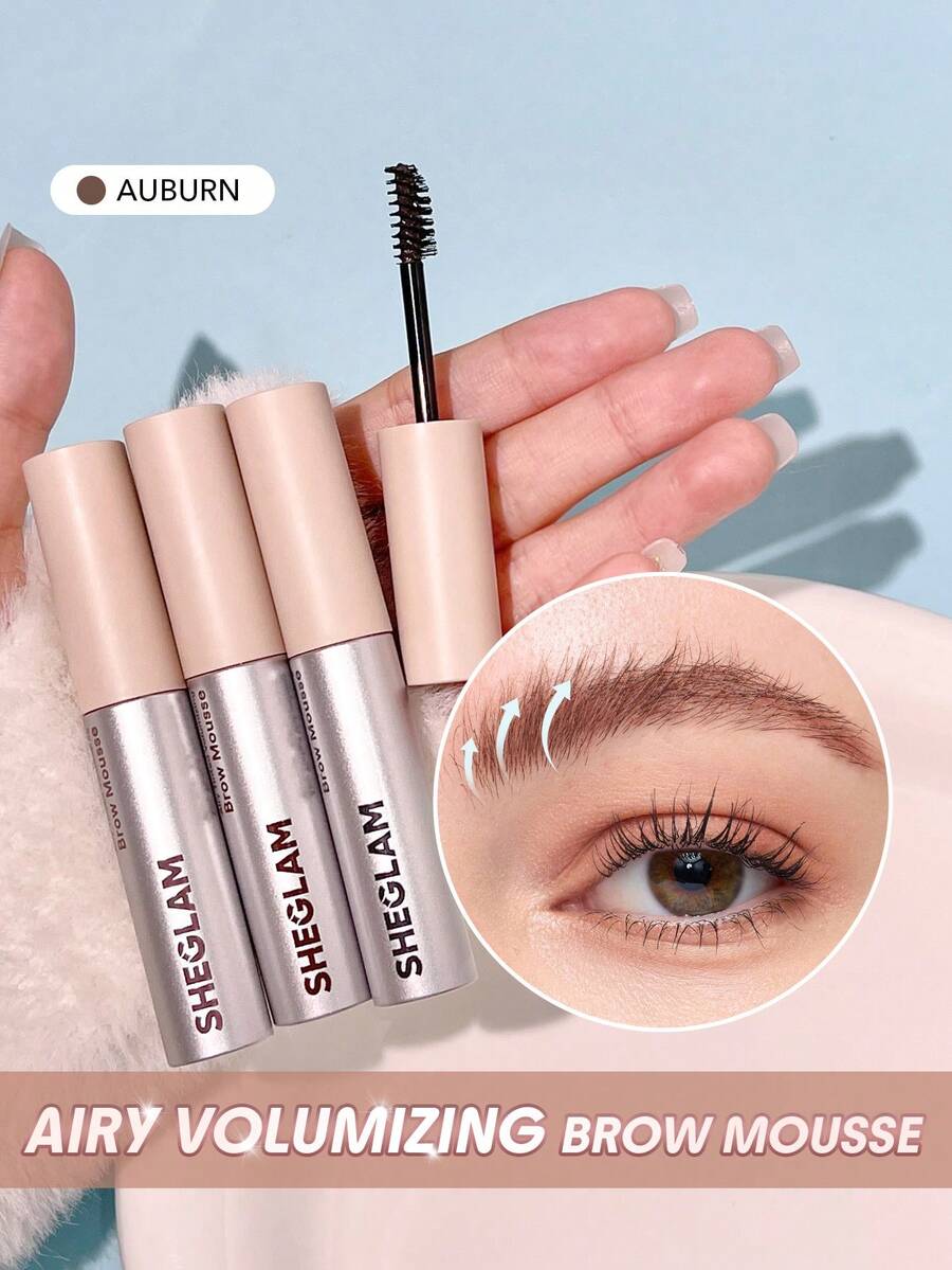 SHEGLAM Airy Tinted Volumizing Augenbrauenmousse-Auburn Marke Schönheit Make-up Kosmetik für Damen Mädchen Perfekt für Winter Frühling Ideal für Y2K Schick Elegant Mode Geeignet für Geburtstag Valentinstag Geschenk Karneval Fasching Party Fertig Beste Farbe - Auburn - Übersicht 1
