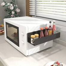 1 Set - Magnetic Spice Racks - Refrigerator & Freezer Organizers, Double Set, Tidy Storage, Strong Adhesion, Kitchen Storage Racks, Space Saving - Black - View 4