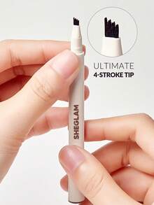 SHEGLAM Feather Better Liquid Eyebrow Pencil-Dark Brown Long Lasting Eyebrow Pen Smudge-Proof Water-Proof Natural Fuller Brows Eyebrow Makeup Brand Beauty Makeup Face Paint Cosmetic For Women Girls Perfect For Fall Winter Ideal For Y2K Fancy Fashion Suitable For Birthday Christmas Present Party Ready Best Color