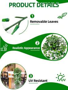 1/2件仿真植物，悬挂式盆栽，墙面悬挂架装饰，适用于室内、室外、客厅、家居装饰、房间装饰、花园装饰、墙面装饰