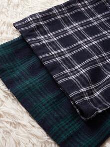 SHEIN 2 Stück Damen Karierte Schlafanzughose mit niedriger Taille, bequem und locker, Karierte Schlafanzughose, Herbst- und Winterkleidung - Verschiedenfarbig - Übersicht 4