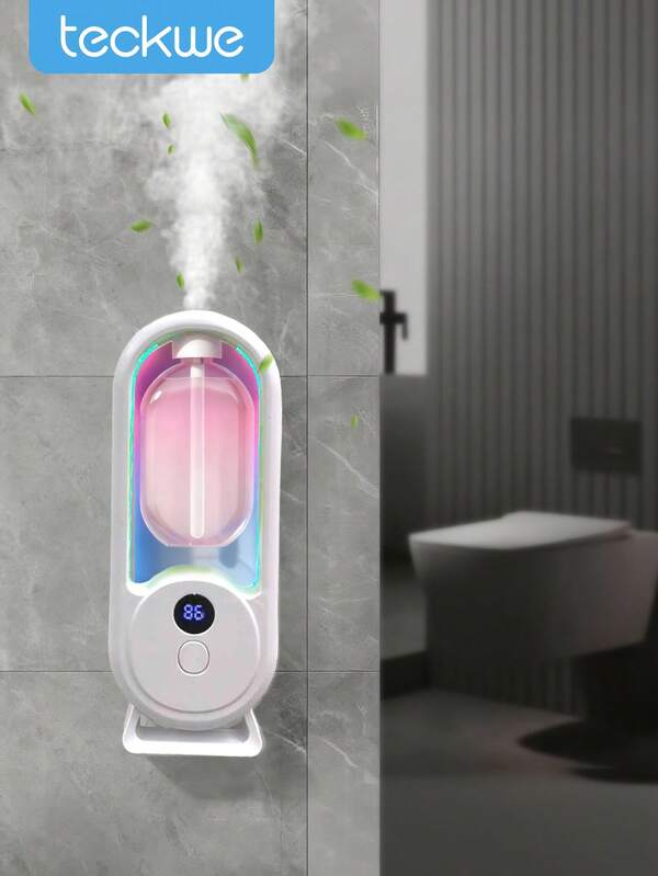 Teckwe Advanced Aromatherapy Diffuser, Hotel Spray Aromatherapy Machine, Toilet Deodorization And Fragrance Expander, Electric Air Purifierwith Color Atmosphere Lights With 5 Kinds Of Aromatic Essential Oils To Choose From