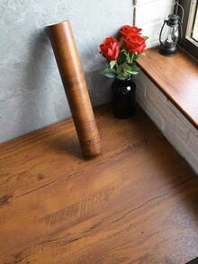 1张自粘墙纸 木纹墙纸 可移除复古木纹墙纸 自粘装饰墙面覆盖物 乙烯基薄膜 架子抽屉 - 彩色 - 查看 3